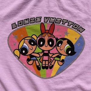 MEGA YACHT lv x powerpuff girl glitter tee